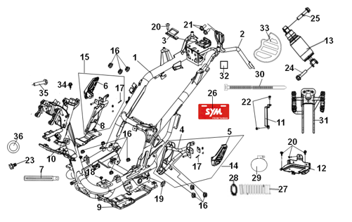 F18 SASE GOVDESI & AMORTISOR 
